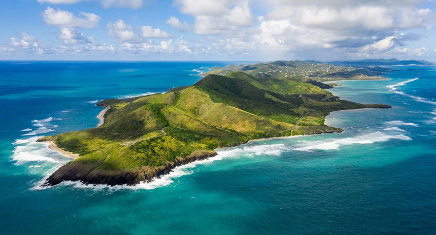 An island in the middle of the ocean